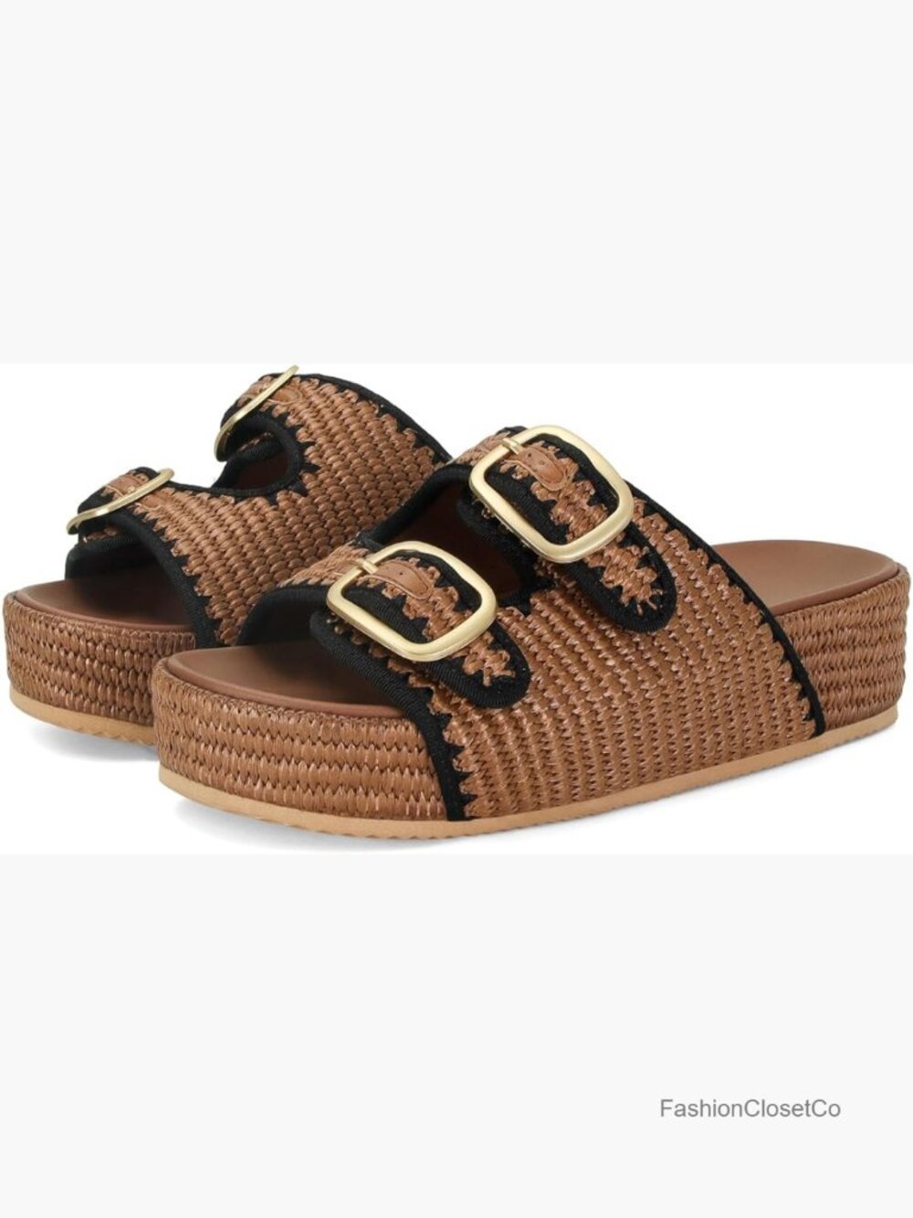 Platform Espadrille Wedge Sandals Woven Straw Crochet Raffia Beach Sandals